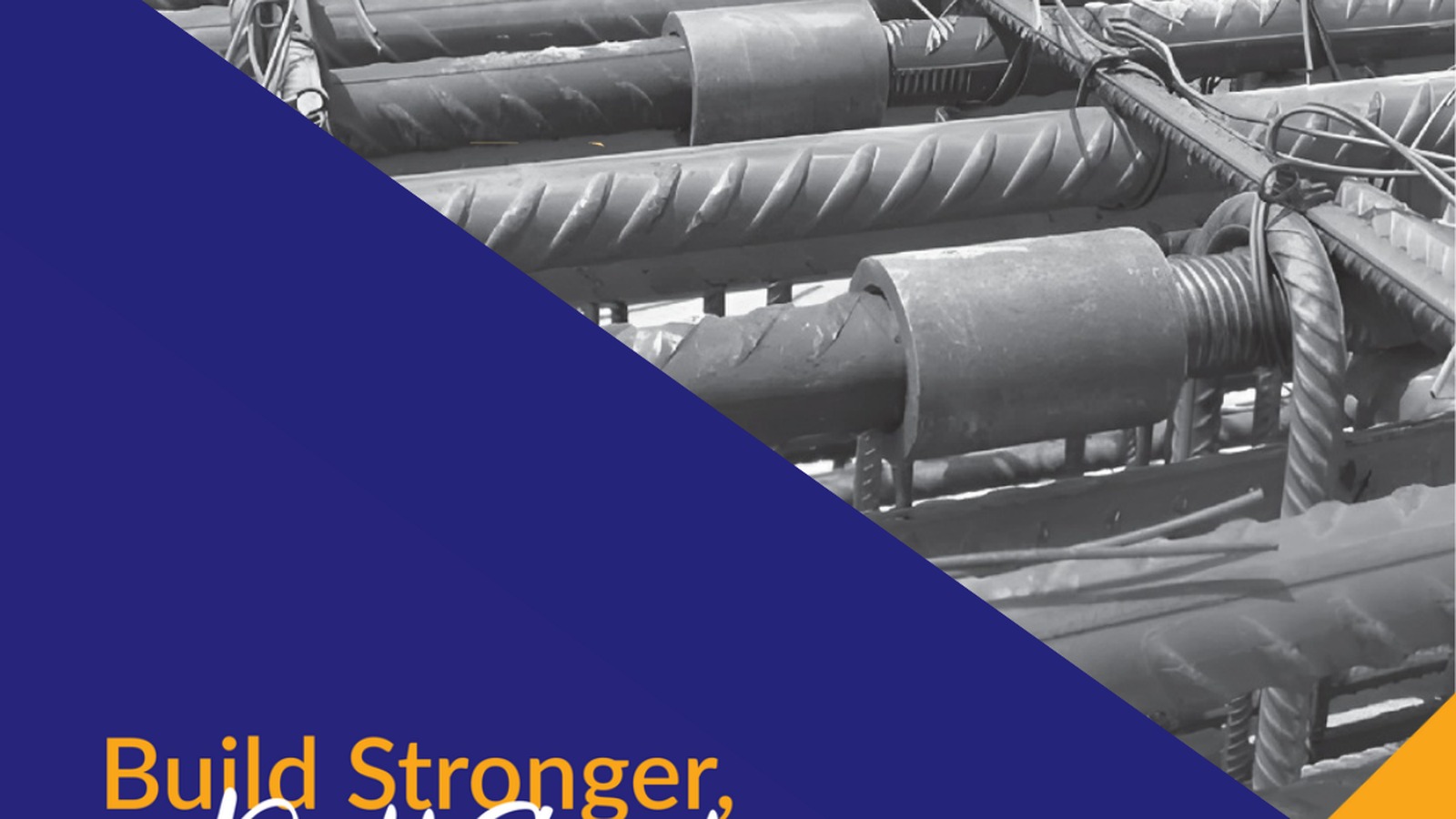 Rebar couplers on construction site